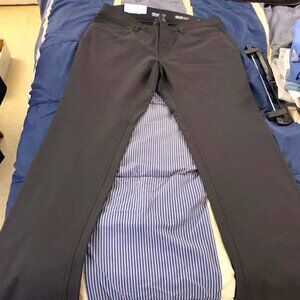 AWEARNESS BY KENNETH COLE MEN'S SLIM FIT PERFORMANCE TECH CHINO-BLACK-34X32-NWT